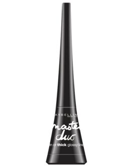 Delineador Líquido Brillante Laca Negra Master Duo 2-EN-1 Maybelline